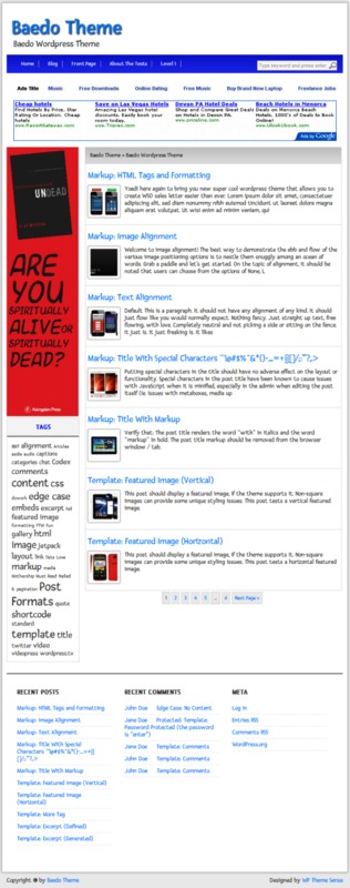 Product picture Baidu theme for wordpress